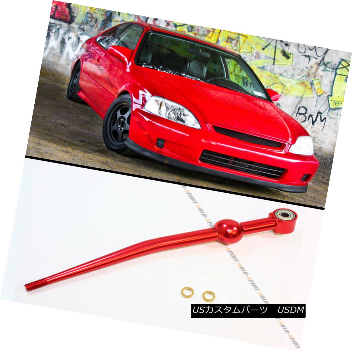 エアロパーツ FOR 1988-2000 HONDA CIVIC EG EK EM RED SINGLE BEND SHORT THROW QUICK SHIFTER 1988?2000年ホンダシビックEG EK EMレッドシングルベンダーショートシュートクイックシフター 【並行輸入品】