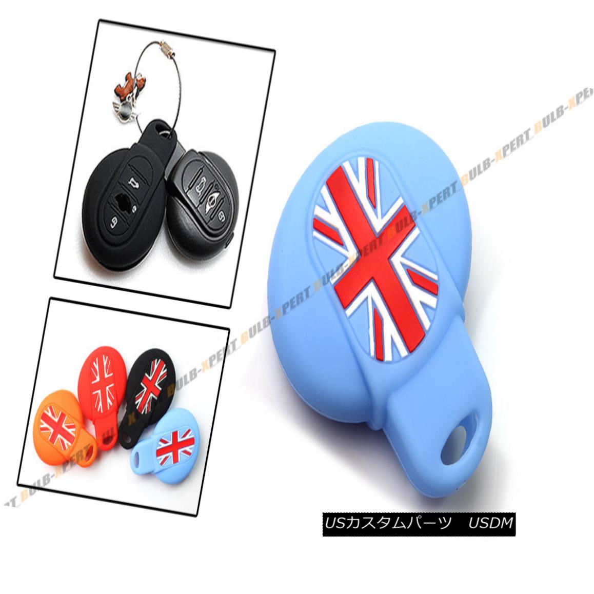 エアロパーツ FOR 2015-2017 MINI COOPER KEY FOB BLUE UNION JACK SILICONE PROTECTIVE CASE COVER 2015-2017 MINI COOPER KEY FOB BLUE UNION JACKシリコンプロテクションケースカバー 【並行輸入品】