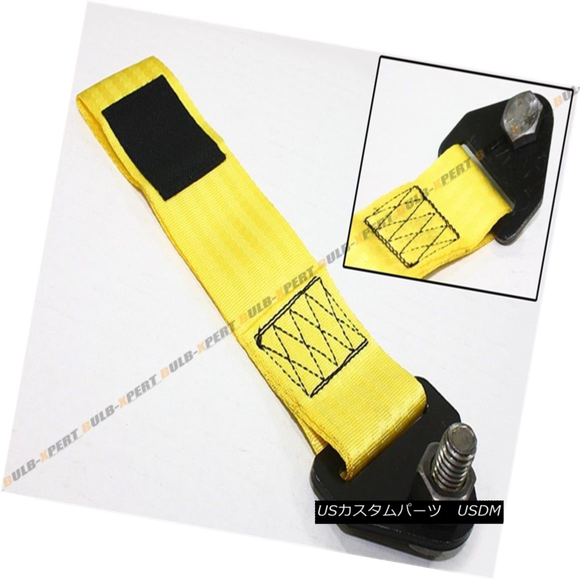 エアロパーツ YELLOW RACING TRACK DAY HEAVY DUTY TOW TOWING STRAP RATED AT 10,000 LB FOR HONDA HONDAのための1万LBで評価された黄色のレーシングトラック日ヘビーデューティタワータワーストラップ 【並行輸入品】