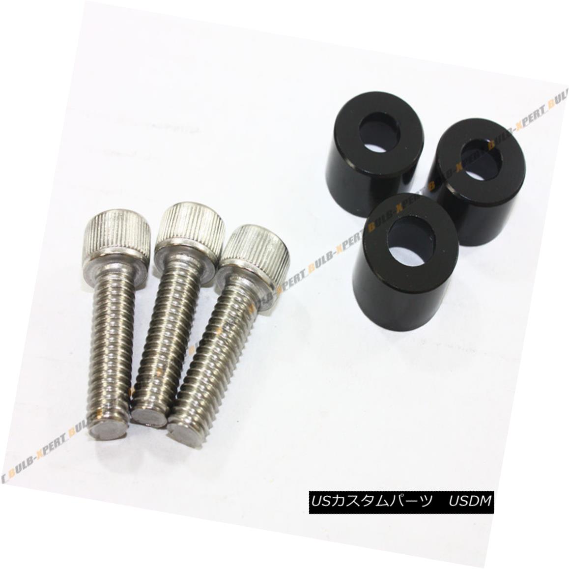 エアロパーツ 3PC BLACK 8MM ALUMINUM CUP WASHER BOLTS KIT FOR 88-2015 HONDA CIVIC DISTRIBUTOR 88-2015ホンダシビックディストリビューター用3PC BLACK 8MMアルミニウムカップワッシャーボルトキット 【並行輸入品】