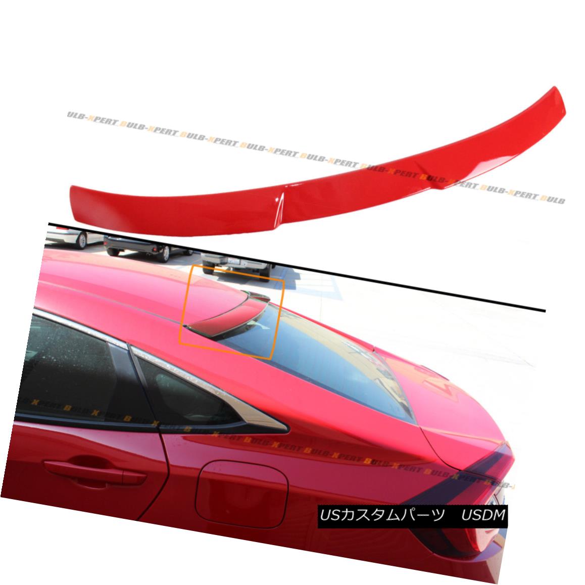 エアロパーツ FOR 2016-2018 10TH GEN HONDA CIVIC X SEDAN GLOSSY RED REAR WINDOW ROOF SPOILER 2016-2018年10世紀ホンダシビックXセダングロスシーレッドウインドウルーフスポイラー 【並行輸入品】