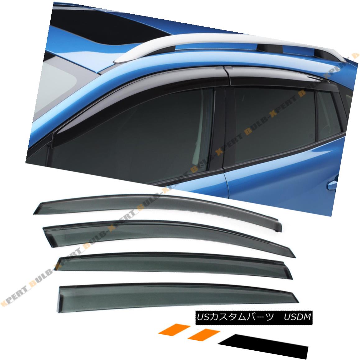 エアロパーツ FOR 2017-18 SUBARU IMPREZA HATCHBACK 5DR SMOKE WINDOW VISOR RAIN GUARD DEFLECTOR スバルインプレッサハッチバック5DR SMOKE WINDOWビジターレインガードデフレクター 【並行輸入品】 60,561円