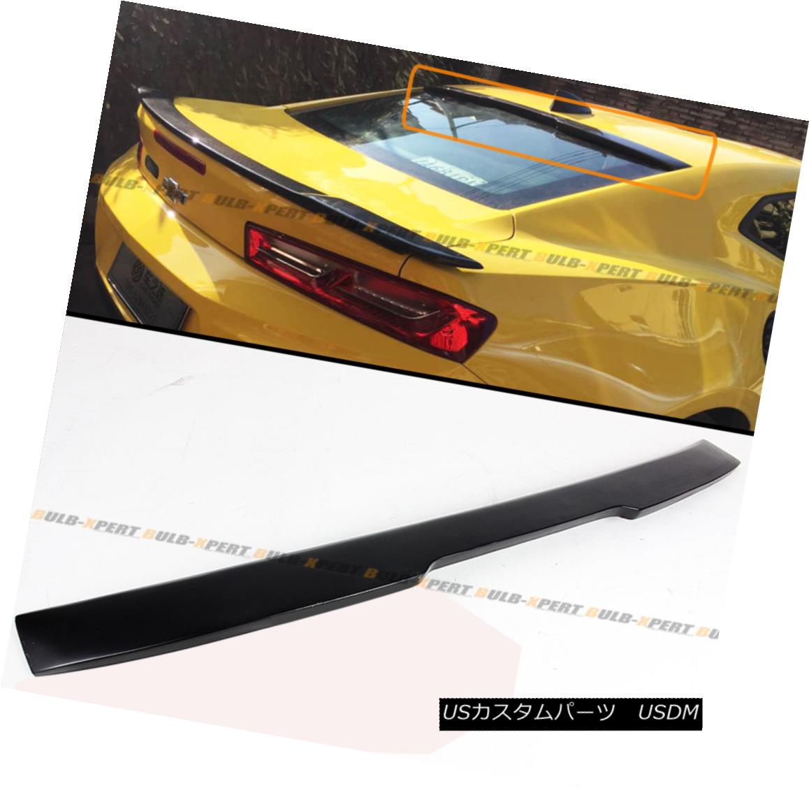 エアロパーツ For 2016-17 Chevy Camaro LT RS Sport Primer Black Rear Window Roof Spoiler Wing 2016-17シボレーカマロLT RSスポーツ用プライマーブラックリアウィンドウルーフスポイラーウィング 【並行輸入品】
