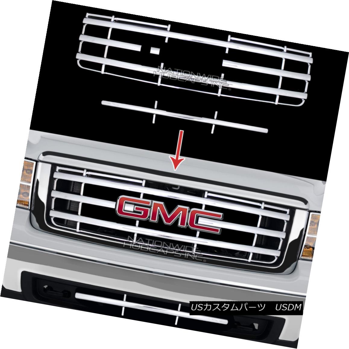 パーツ 車用品 バイク用品 Grill Grill Overlay 車用品 車用品 Gmc 外装 エアロパーツ On グリル Insert Cover Snap グリル Sierra Front New 新07 13 グリル 1500 Grille 07 13 Chrome