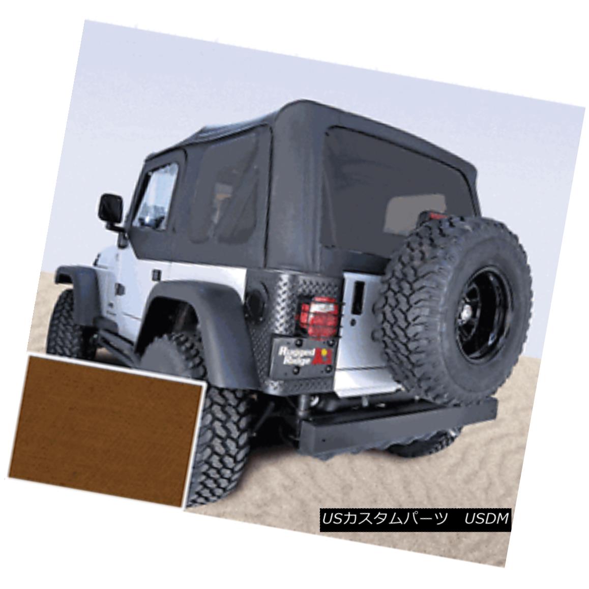 幌・ソフトトップ XHD Tan Replacement Soft Top Jeep Wrangler TJ 1997-06 13724.33 Rugged Ridge XHDタン交換ソフトトップジープラングラーTJ 1997-06 13724.33頑丈なリッジ 【並行輸入品】｜カスタムパーツ WORLD倉庫