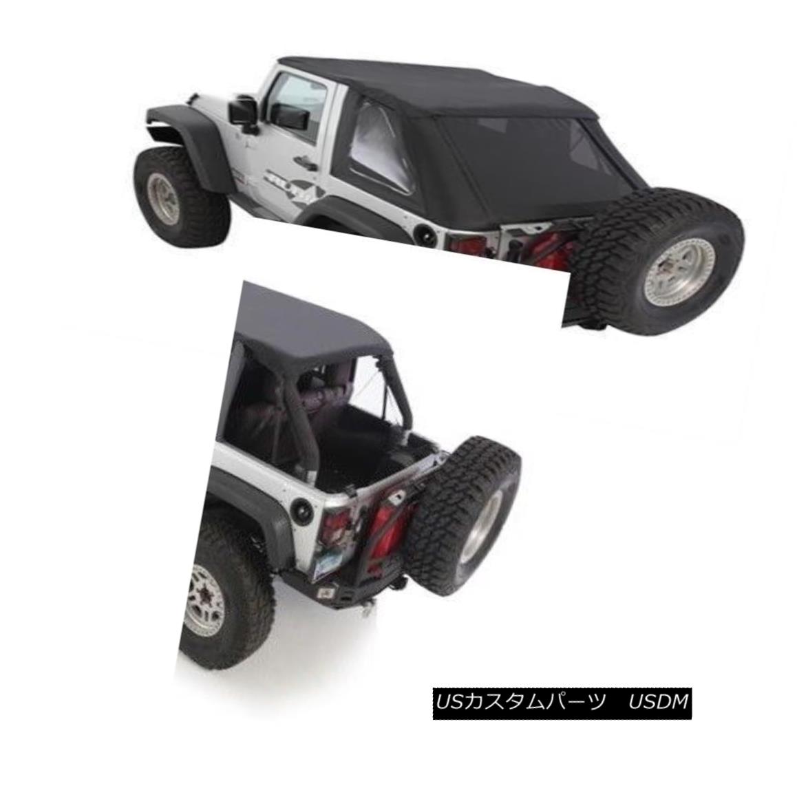 幌・ソフトトップ 2007-18 soft top Jeep Wrangler JK 2 door BLACK TINTED Bowless Combo top 9073235 2007-18ソフトトップジープラングラーJK 2ドアBLACK TINTED Bowless Comboトップ9073235 【並行輸入品】