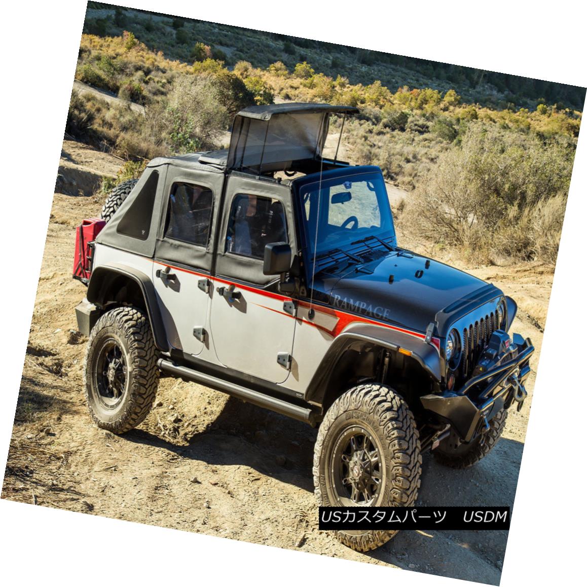 幌・ソフトトップ Rampage TrailView Framless Soft Top for 07-16 Wrangler JKU (4-door) 139835 07-16ラングラーJK（4ドア）のためのランペイジTrailViewフレームレスソフトトップ139835 【並行輸入品】