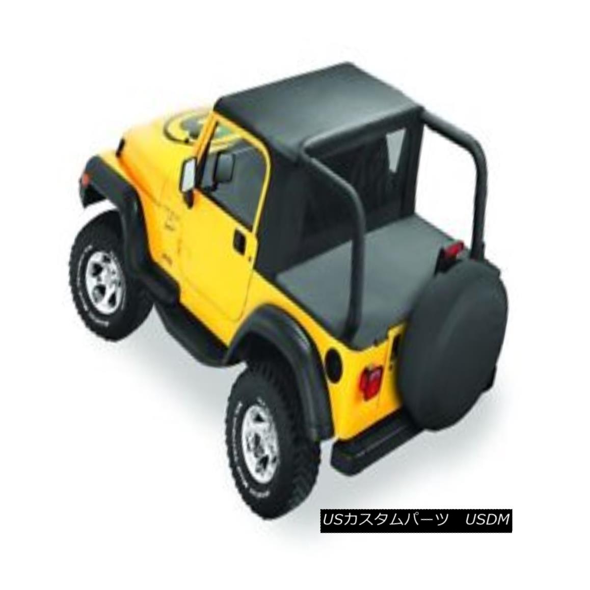 幌・ソフトトップ Bestop 53809-15 Jeep Halftop 3-in-1 Soft Top Black Denim Bestop 53809-15ジープハーフトップ3-in-1ソフトトップブラックデニム 【並行輸入品】