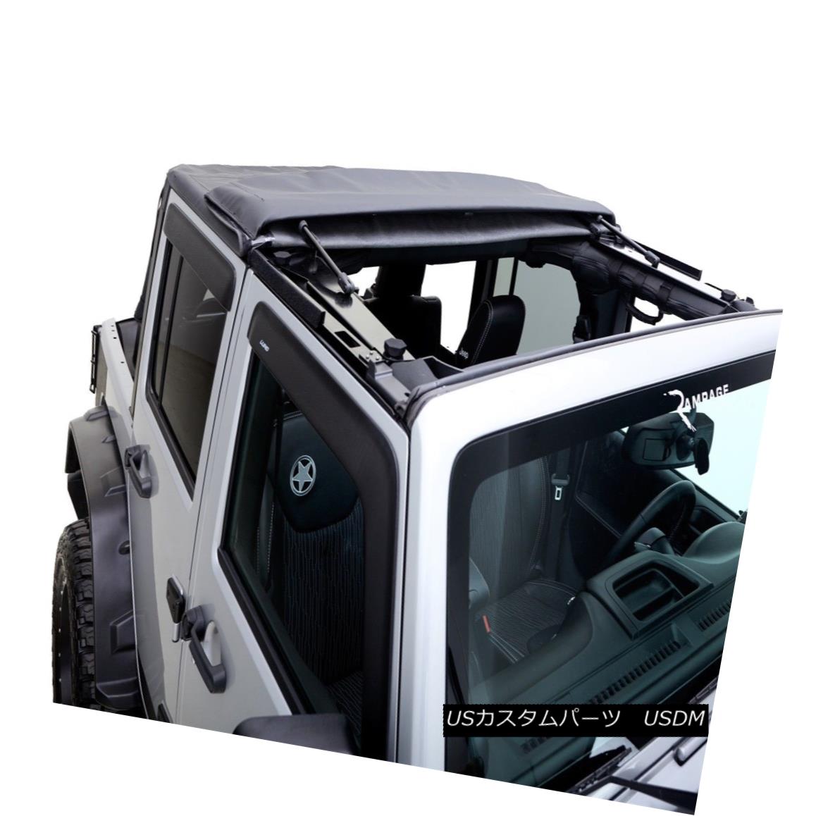 幌・ソフトトップ Rampage 139935 Trailview Frameless Soft Top Fits 07-18 Wrangler (JK) ランペイジ139935 Trailviewフレームレスソフトトップフィット07-18ラングラー（JK） 【並行輸入品】