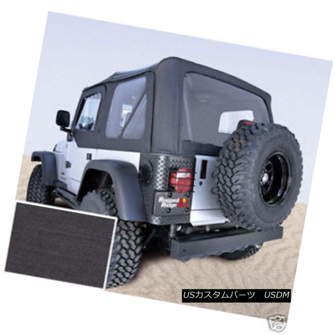 幌・ソフトトップ 13703.15 1997-02 JEEP WRANGLER TJ RUGGED RIDGE SOFT TOP W/DOOR SKINS, BLACK, NEW 13703.15 1997-02ジープ・ラングラーTJラージ・リッジ・ソフトトップW / DOOR SKINS、BLACK、NEW 【並行輸入品】