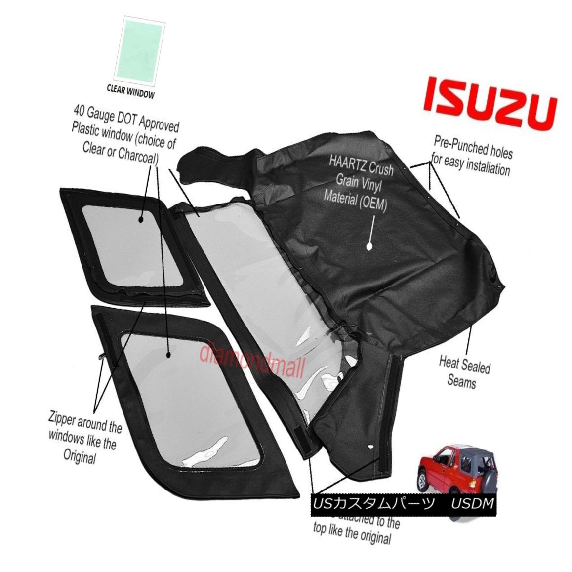 幌・ソフトトップ Isuzu Amigo / Rodeo 1998 1999 2000 2001 2002 convertible Soft Top Clear Window いすゞアミーゴ/ロデオ1998 1999 2000 2001 2002コンバーチブルソフトトップクリアウィンドウ 【並行輸入品】｜カスタムパーツ WORLD倉庫