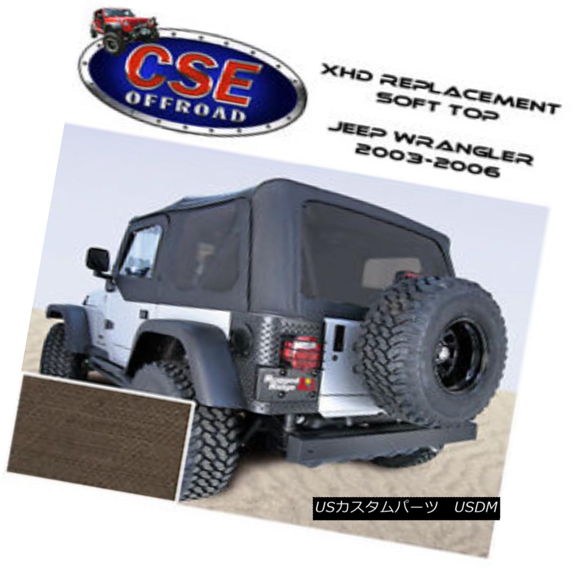 幌・ソフトトップ XHD Khaki Soft Top With Doors Tinted Windows Jeep Wrangler TJ 1997-2006 13728.36 XHDカーキソフトトップドア付きウインドージープラングラーTJ 1997-2006 13728.36 【並行輸入品】