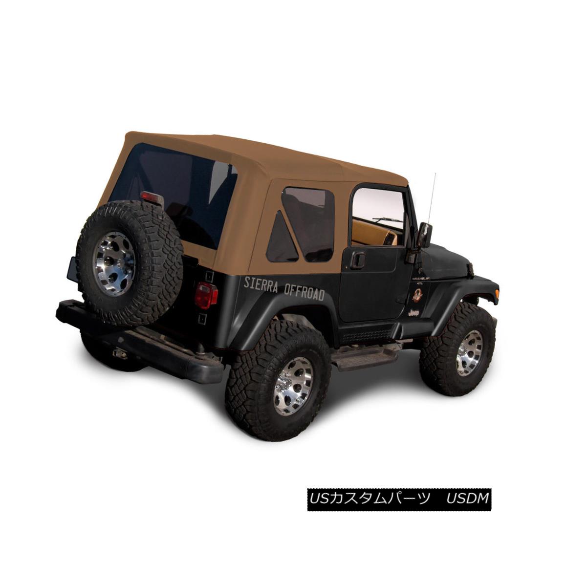 幌・ソフトトップ Jeep Wrangler TJ Soft Top, 1997-2002, Tinted Windows, Saddle ジープ・ラングラーTJソフト・トップ、1997年?2002年、ティンテッド・ウィンドウ、サドル 【並行輸入品】
