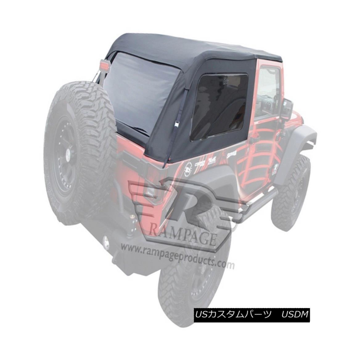 幌・ソフトトップ Rampage 109935 Frameless Soft Top Kit Sailcloth 07-13 Wrangler (JK) ランペイジ109935フレームレスソフトトップキットセーラークロス07-13 Wrangler（JK） 【並行輸入品】