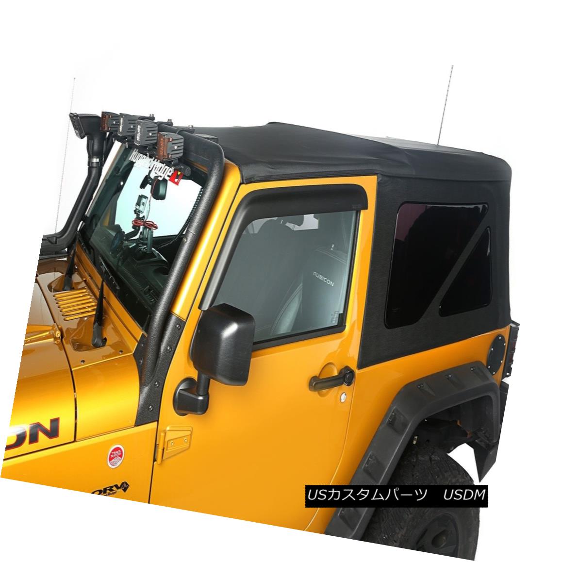 幌・ソフトトップ 2007-2009 Jeep Wrangler 2 Door Replacement Soft Top with Tinted Rear Windows 2007年 - 2009年ジープラングラー2ドア交換ソフトトップ、ティンテッドリアウィンドウ付き 【並行輸入品】