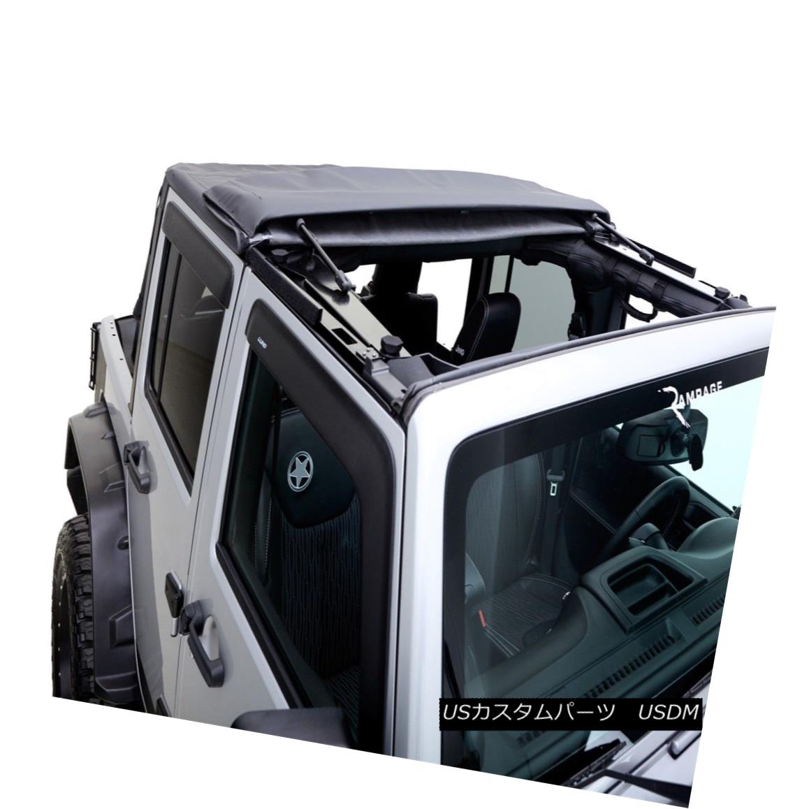 幌・ソフトトップ Rampage 139935 Trailview Frameless Soft Top Fits 07-18 Wrangler (JK) ランペイジ139935 Trailviewフレームレスソフトトップフィット07-18ラングラー（JK） 【並行輸入品】