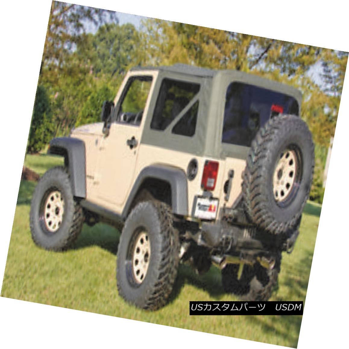 幌・ソフトトップ Rugged Ridge 13736.36 Khaki Soft Top W Tinted Windows W/O Doorskins JK 2 Dr 頑丈なリッジ13736.36カーキソフトトップWティンテッドウィンドウW / OのドアスキンJK 2博士 【並行輸入品】|カスタムパーツ WORLD倉庫