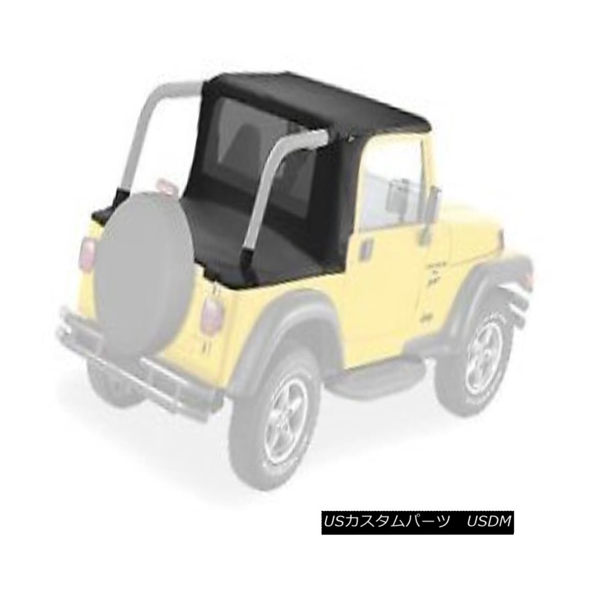 幌・ソフトトップ Bestop Halftop 97-02 Jeep Wrangler TJ w/ Factory Soft Top Hardware Black Denim ベストトップハーフトップ97-02ジープラングラーTJ w /ファクトリーソフトトップハードウェアブラックデニム 【並行輸入品】｜カスタムパーツ WORLD倉庫