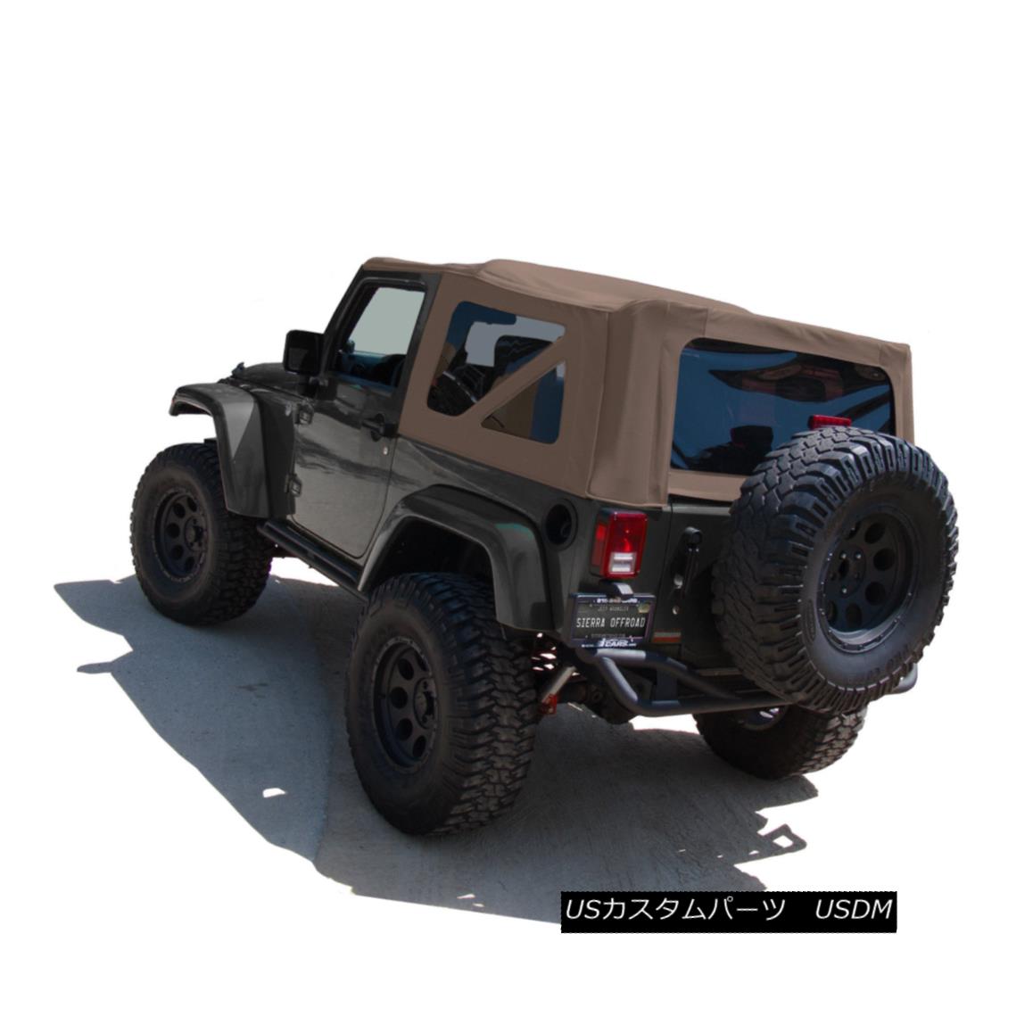 幌・ソフトトップ Jeep Wrangler JK Soft Top, 2007-09, Tinted Windows, Saddle Sailcloth ジープ・ラングラーJKソフトトップ、2007-09、ティンテッド・ウィンドウズ、サドル・セイルクロス 【並行輸入品】