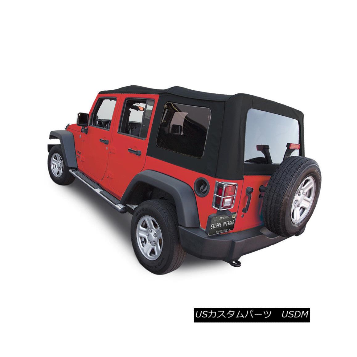 幌・ソフトトップ Jeep Wrangler 4 DR JK Soft Top, 2007-09, Tinted Windows, Black Twill ジープ・ラングラー4 DR JKソフトトップ、2007-09、ティンテッド・ウィンドウズ、ブラック・ツイル 【並行輸入品】