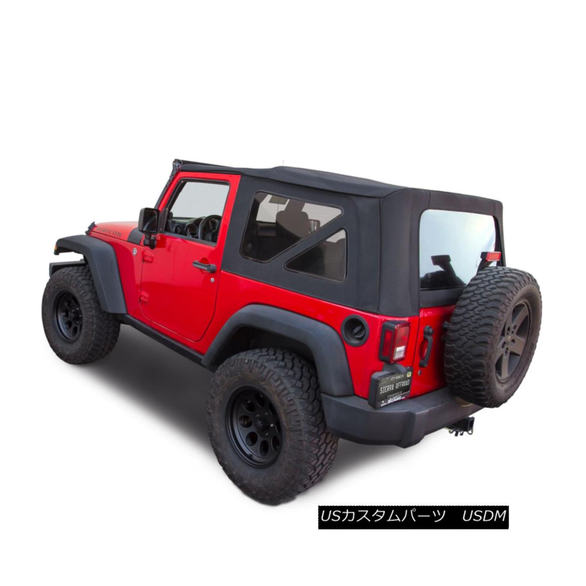幌・ソフトトップ Jeep Wrangler JK Soft Top, 2010-17, Press Polish Windows, Black Twill Canvas ジープラングラーJKソフトトップ、2010-17、プレスポーランドのWindows、ブラックツイルキャンバス 【並行輸入品】|カスタムパーツ WORLD倉庫