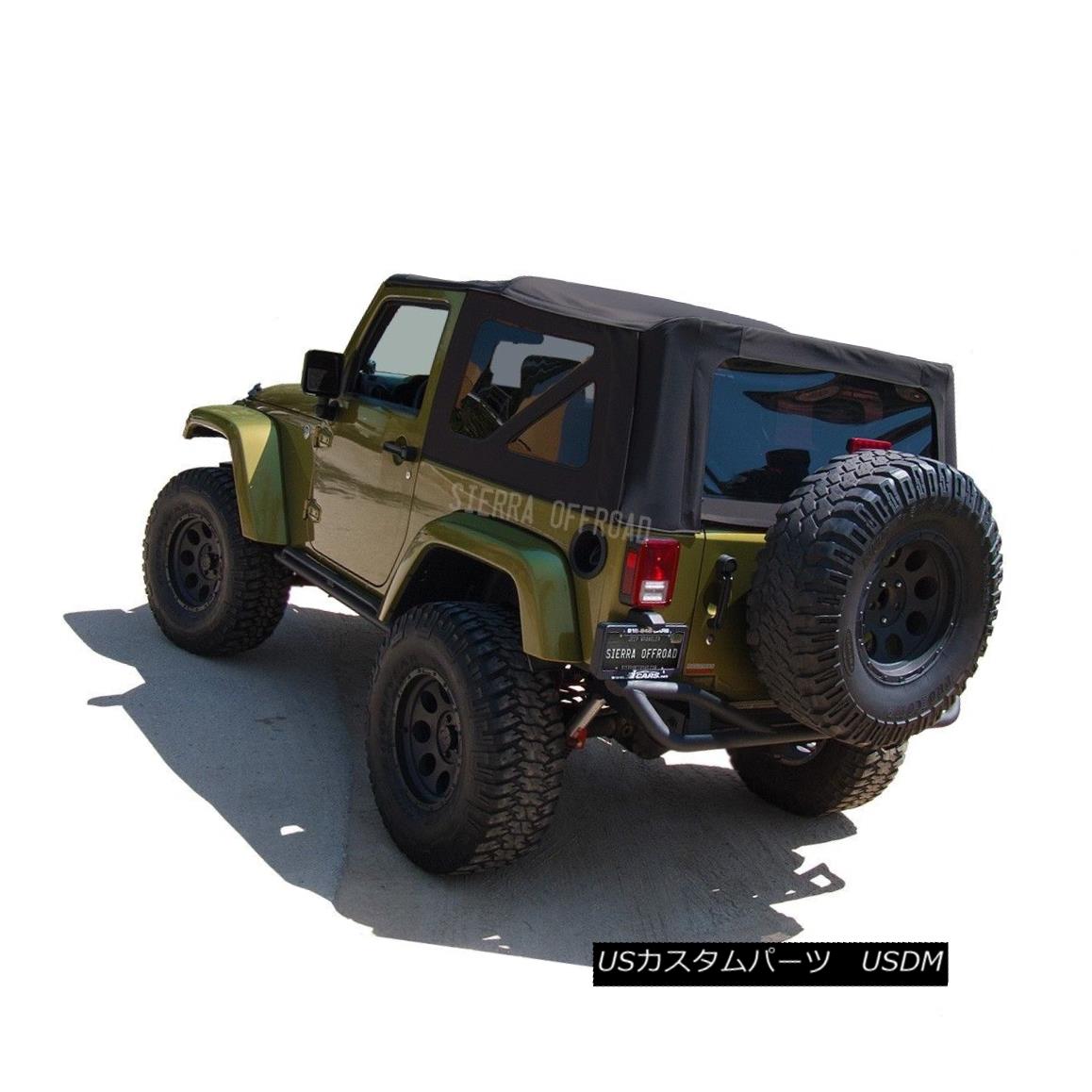 幌・ソフトトップ 2007-2009 Jeep Wrangler 2 DR JK Soft Top, Black Twill Vinyl 2007-2009ジープラングラー2 DR JKソフトトップ、ブラックツイルビニール 【並行輸入品】