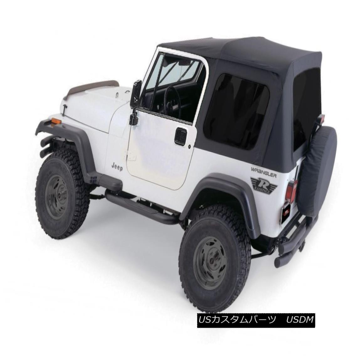 幌・ソフトトップ 1976-1995 Jeep Wrangler &amp; CJ7 Soft Top Kit for Jeeps w/ Full Doors Black Tinted 1976-1995 Jeep Wrangler＆amp; ジーンズ用CJ7ソフトトップキットブラック/フルドア 【並行輸入品】｜カスタムパーツ WORLD倉庫 85,124円