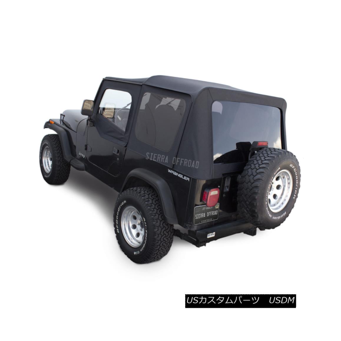 幌・ソフトトップ Jeep Wrangler YJ Soft Top 88-95, Black Denim, Tinted Windows, Upper Doors ジープラングラーYJソフトトップ88-95、ブラックデニム、ティンテッドウインドウ、アッパードア 【並行輸入品】