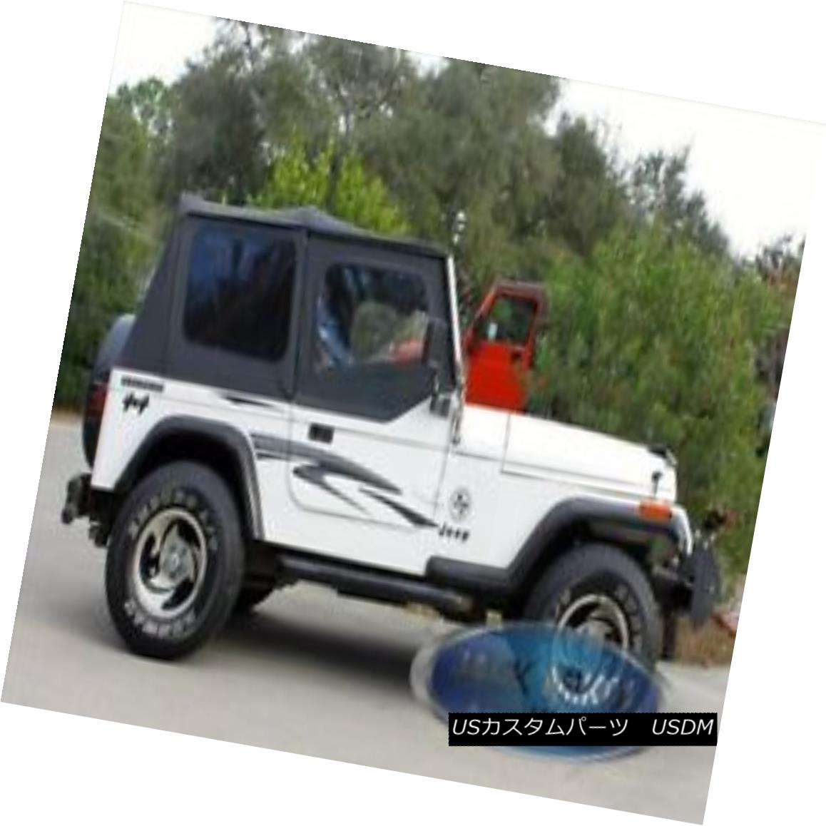 幌・ソフトトップ Black Replacement Soft Top Upper Doors Jeep Wrangler YJ 88-95 ブラック交換ソフトトップアッパードアジープラングラーYJ 88-95 【並行輸入品】 60,561円