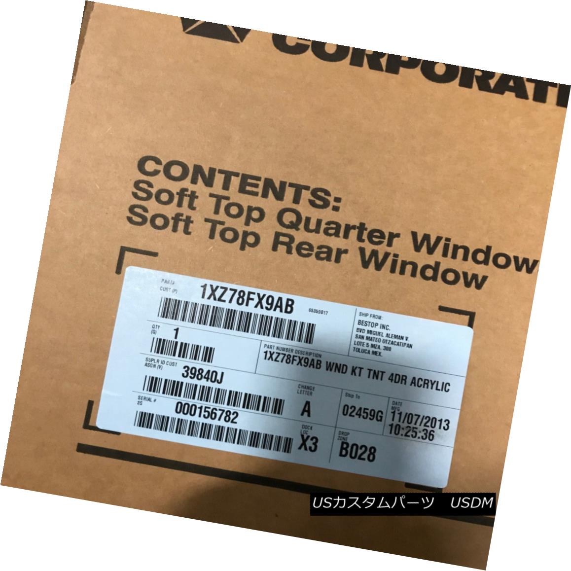 幌・ソフトトップ CHRYSLER CORP Jeep 4dr 13-15 Soft Top Window Kit 1XZ78FX9AB Quarter R/L REAR CHRYSLER CORPジープ4dr 13-15ソフトトップウィンドウキット1XZ78FX9ABクォーターR / Lリア 【並行輸入品】