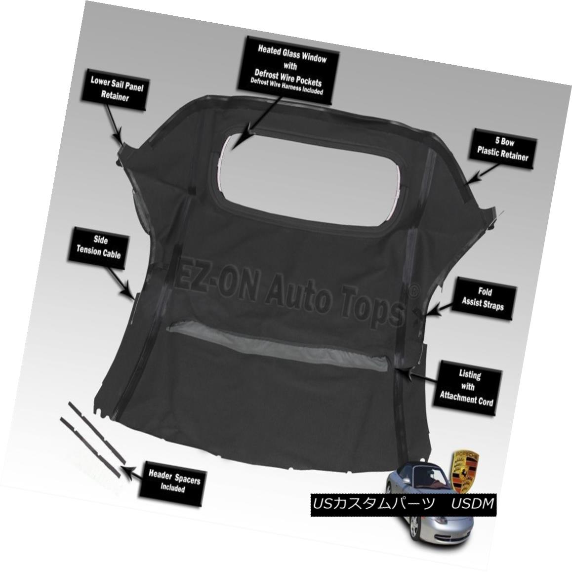 幌・ソフトトップ EZ ON Porsche 986 Boxster 97-02 Convertible Soft Top & Glass Window Black German EZ ONポルシェ986ボクスター97-02コンバーチブルソフトトップ＆amp; ガラス窓黒いドイツ語 【並行輸入品】