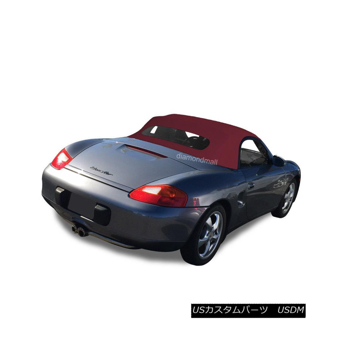 幌・ソフトトップ Porsche Boxster 1997-02 Convertible Soft Top & Glass Window Bordeaux German Porsche Boxster 1997-02コンバーチブルソフトトップ＆amp; ガラス窓ボルドードイツ語 【並行輸入品】