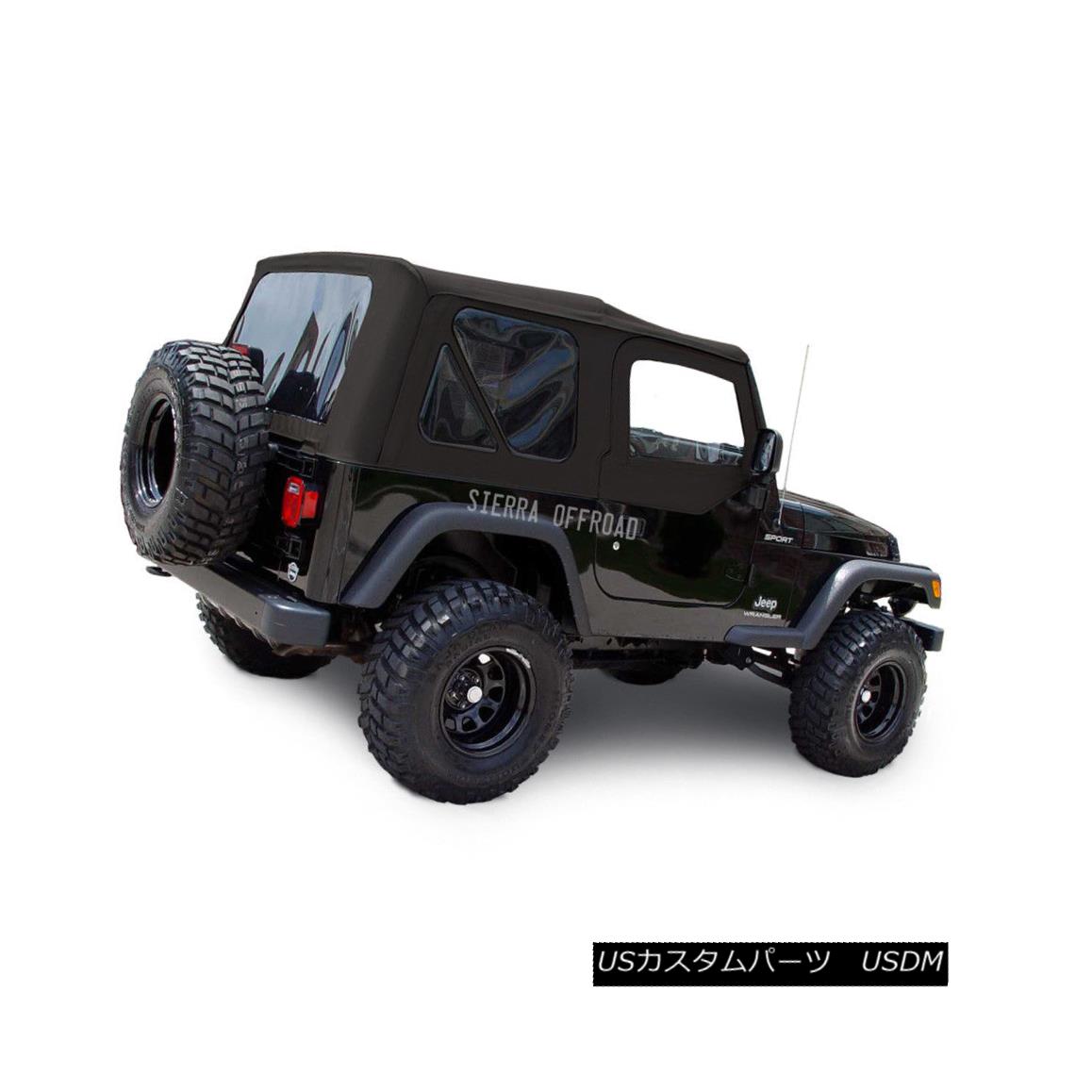 幌・ソフトトップ Jeep Wrangler TJ Soft top, 03-06, Tinted Windows, Upper Doors Black Sailcloth ジープラングラーTJソフトトップ、03-06、ティンテッドウインドウ、アッパードアブラックセイル 【並行輸入品】|カスタムパーツ WORLD倉庫