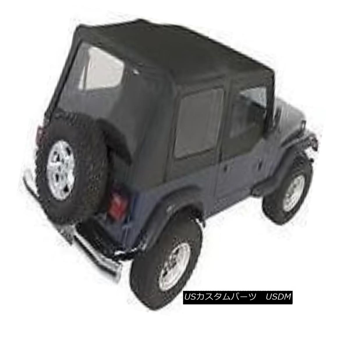幌・ソフトトップ Rampage Complete Soft Top w/ Frame 87-95 Jeep Wrangler YJ 68115 Black Denim 暴走完全ソフトトップフレーム87-95ジープラングラーYJ 68115ブラックデニム 【並行輸入品】｜カスタムパーツ WORLD倉庫