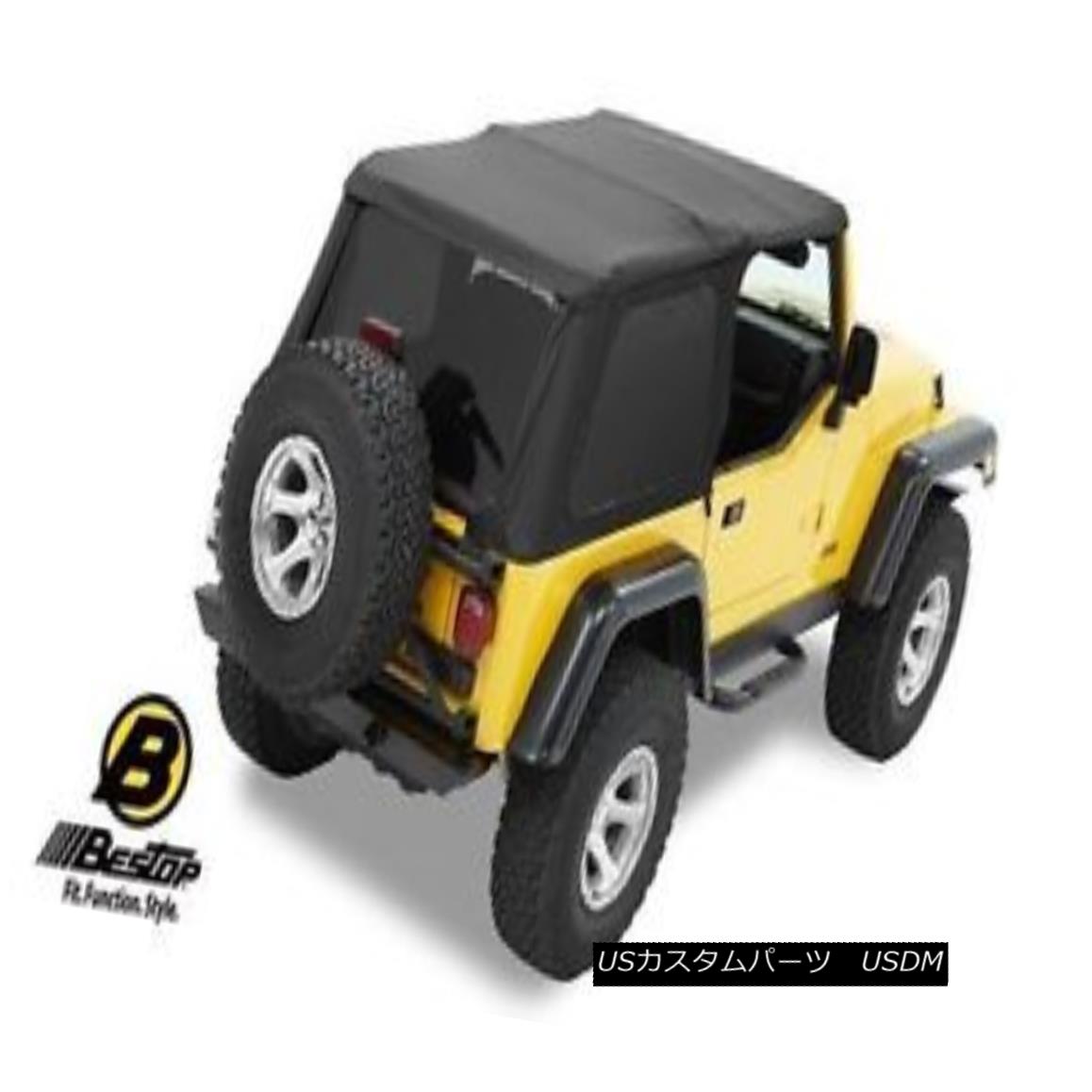 幌・ソフトトップ Bestop Trektop NX 97-06 Jeep Wrangler TJ No Doors Black Denim Bestop Trektop NX 97-06ジープラングラーTJ No Doorsブラックデニム 【並行輸入品】