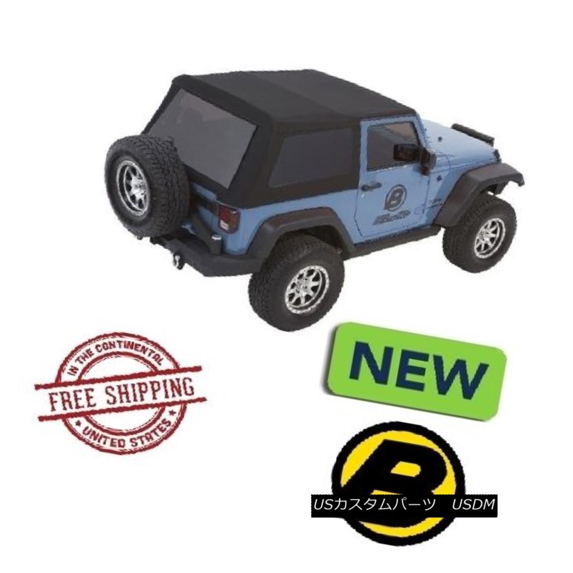 幌・ソフトトップ Bestop Trektop? NX Glide? Soft Top 07-17 Jeep Wrangler JK 2 Door Black Twill Bestop Trektop? NXグライド? ソフトトップ07-17ジープラングラーJK 2ドアブラックツイル 【並行輸入品】|カスタムパーツ WORLD倉庫