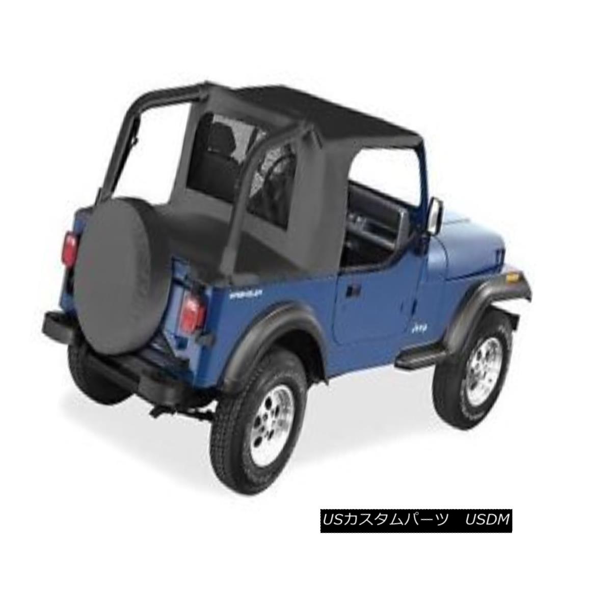 幌・ソフトトップ Bestop Halftop 92-95 Jeep Wrangler YJ w/ Bikini Windjammer Duster Black Denim ベストトップハーフトップ92-95ジープラングラーYJビキニウインドジャマーダスターブラックデニム 【並行輸入品】