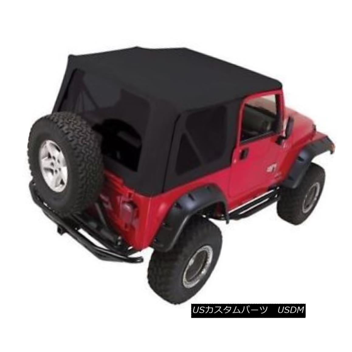 幌・ソフトトップ Rampage Complete Soft Top w/ Frame & Tint 97-06 Jeep Wrangler TJ 68535 Black ランペイジコンプリートソフトトップ（フレーム＆amp; ティント97-06ジープラングラーTJ 68535ブラック 【並行輸入品】