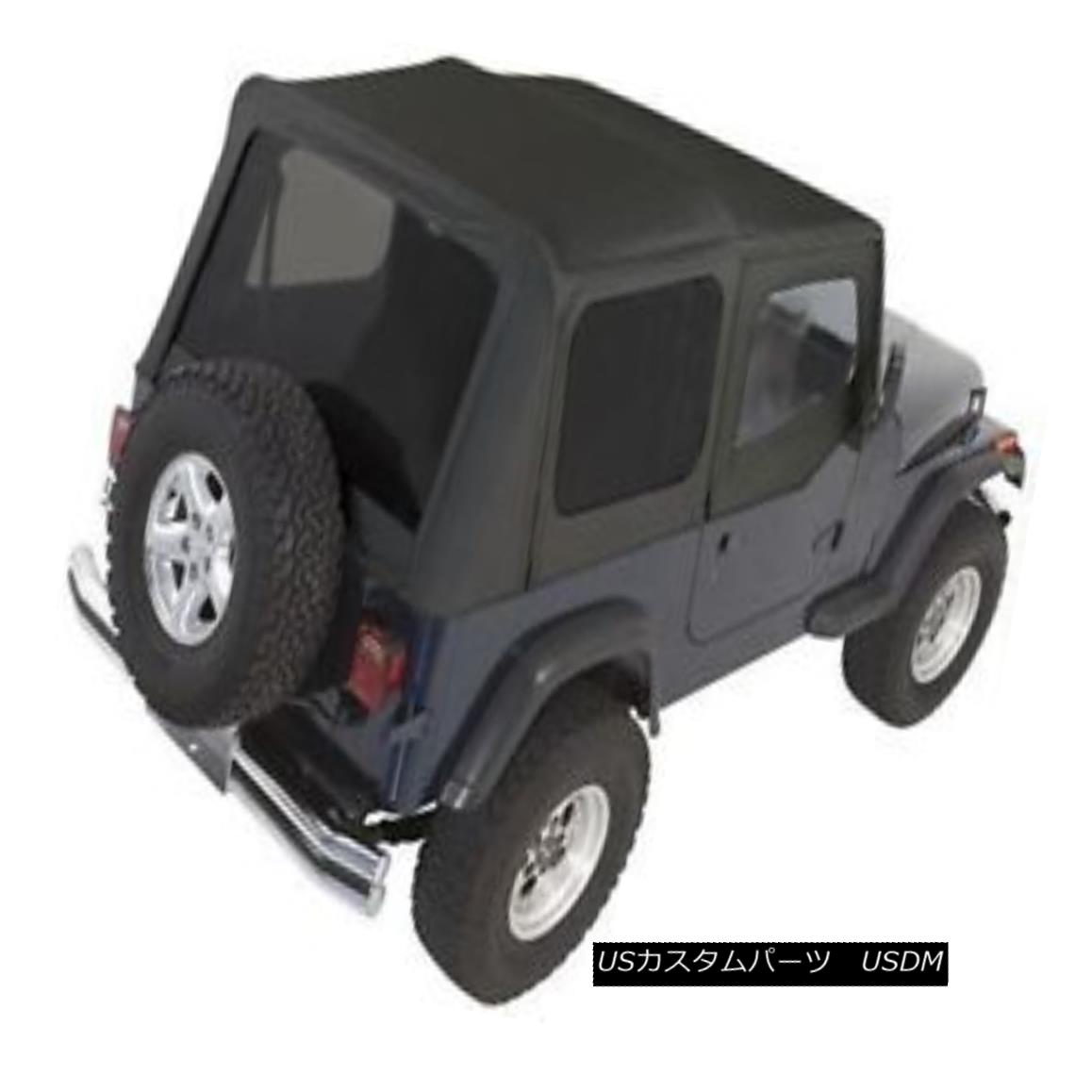 幌・ソフトトップ Rampage Complete Soft Top w/ Frame & Tint 87-95 Jeep Wrangler YJ 68215 Black ランペイジコンプリートソフトトップ（フレーム＆amp; ティント87-95ジープラングラーYJ 68215ブラック 【並行輸入品】