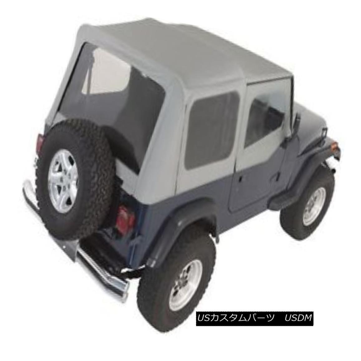幌・ソフトトップ Rampage Complete Soft Top w/ Frame 87-95 Jeep Wrangler YJ 68111 Gray Denim 暴走完全ソフトトップフレーム87-95ジープラングラーYJ 68111グレーデニム 【並行輸入品】