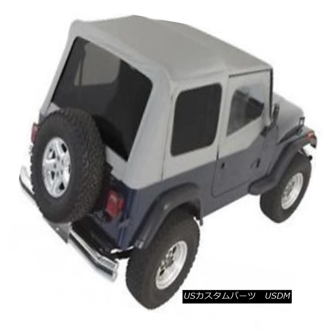幌・ソフトトップ Rampage Complete Soft Top w/ Frame & Tint 87-95 Jeep Wrangler YJ 68211 Gray ランペイジコンプリートソフトトップ（フレーム＆amp; ティント87-95ジープラングラーYJ 68211グレー 【並行輸入品】