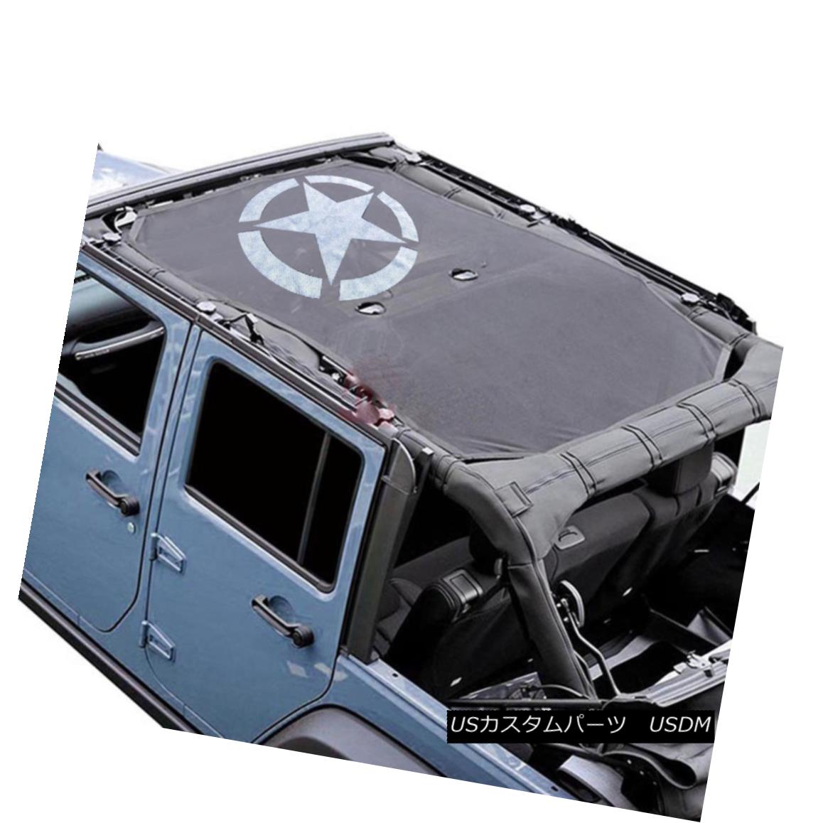 幌・ソフトトップ SunShade Bikini Soft Top Mesh Cover For 2007-2017 Jeep Wrangler JK JKU 4-Door #s Sunshadeビキニソフトトップメッシュカバー2007-2017ジープラングラーJK JKU 4-Door #s 【並行輸入品】