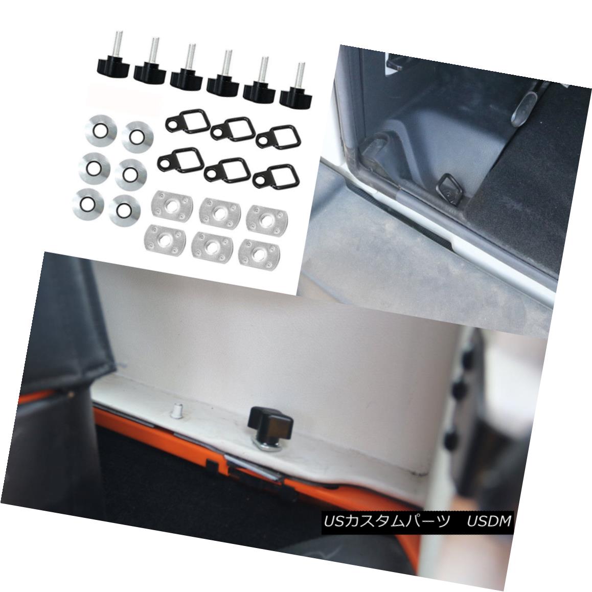 幌・ソフトトップ Hard Soft Top Fasteners Nuts Bolt Removal Thumb Screw For Jeep Wrangler YJ TJ JK ハードソフトトップファスナーナットボルト取り外しジグラングラーYJ TJ JK用のネジ 【並行輸入品】