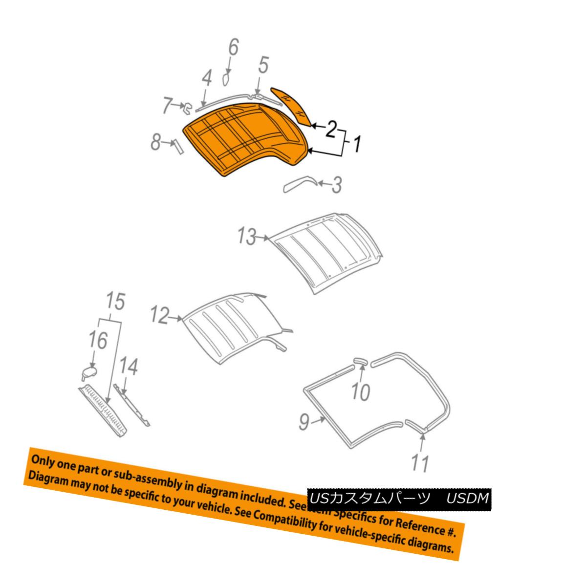 幌・ソフトトップ AUDI OEM 07-09 A4 Quattro Convertible Soft Top-Roof Assy 8H0871035E7M4 アウディOEM 07-09 A4クワトロコンバーチブルソフトトップルーフアッシー8H0871035E7M4 【並行輸入品】|カスタムパーツ WORLD倉庫