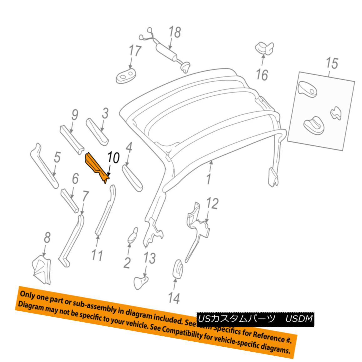 幌・ソフトトップ MAZDA OEM 99-05 Miata Convertible/soft Top-Weatherstrip Retainer Right NA01R1462 MAZDA OEM 99-05 Miata Convertible / so ftトップウェザーストラット IPリテーナー右NA01R1462 【並行輸入品】
