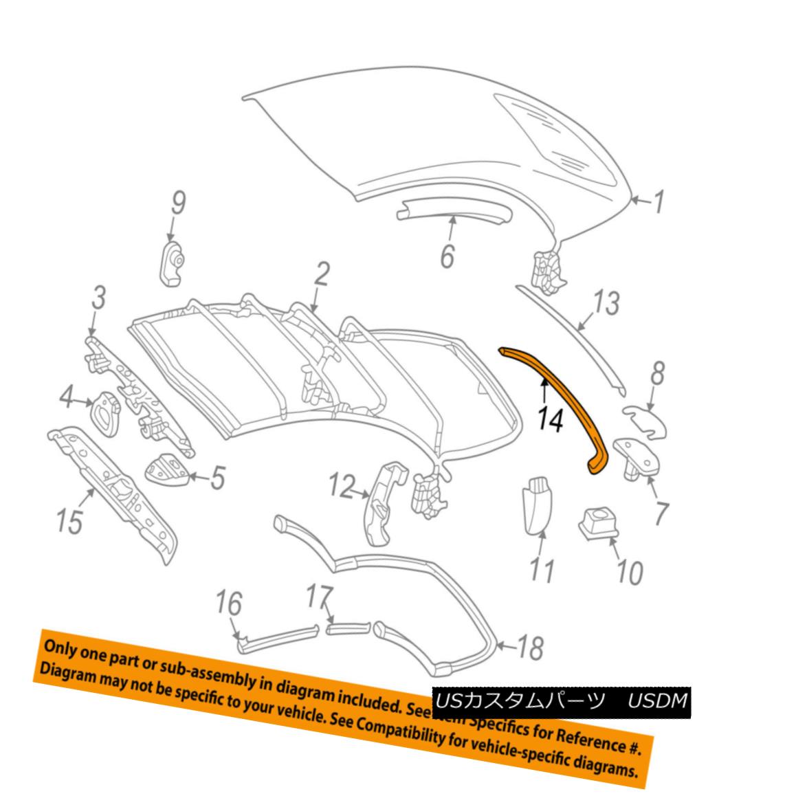 幌・ソフトトップ Mercedes MERCEDES-BENZ OEM Convertible/soft Top-Molding Trim 20877802337D43 メルセデス・ベンツメルセデス・ベンツOEMのコンバーチブル/ so ftトップモールディング・トリム20877802337D43 【並行輸入品】