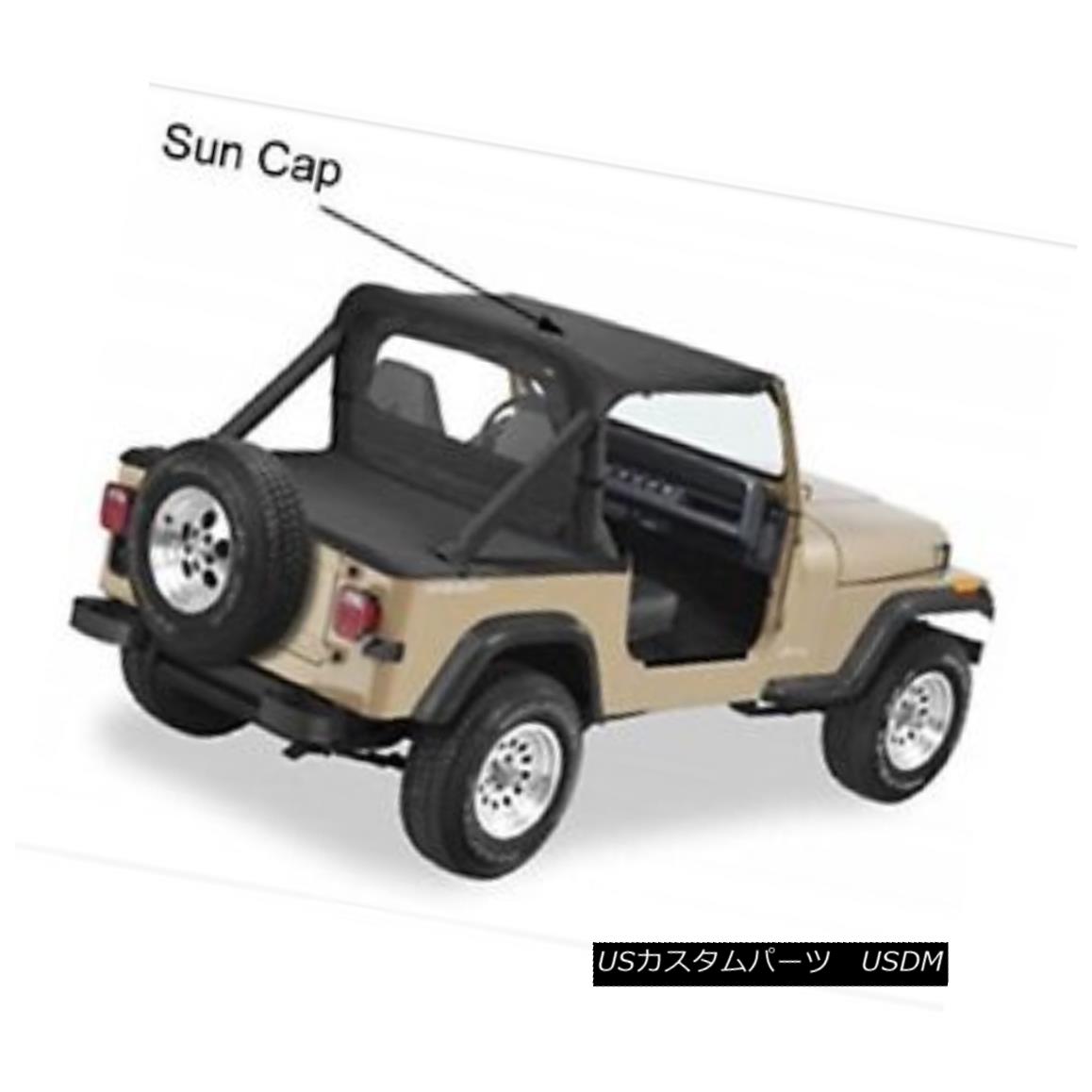 幌・ソフトトップ Pavement Ends Sun Cap Protection 87-91 Jeep Wrangler YJ Black Denim 舗道はサンキャップ保護を終わらせます87-91ジープラングラーYJブラックデニム 【並行輸入品】