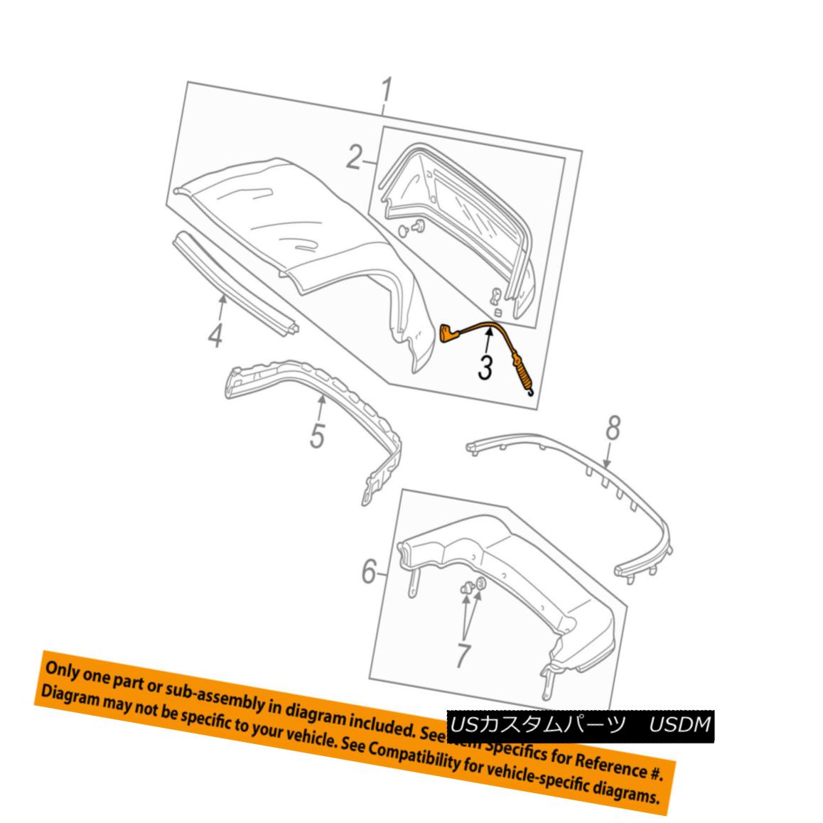 幌・ソフトトップ HONDA OEM 00-01 S2000 Convertible/soft Top-Tension Cable Right 86319S2A003 HONDA OEM 00-01 S2000コンバーチブル/ so ftトップテンションケーブル右86319S2A003 【並行輸入品】