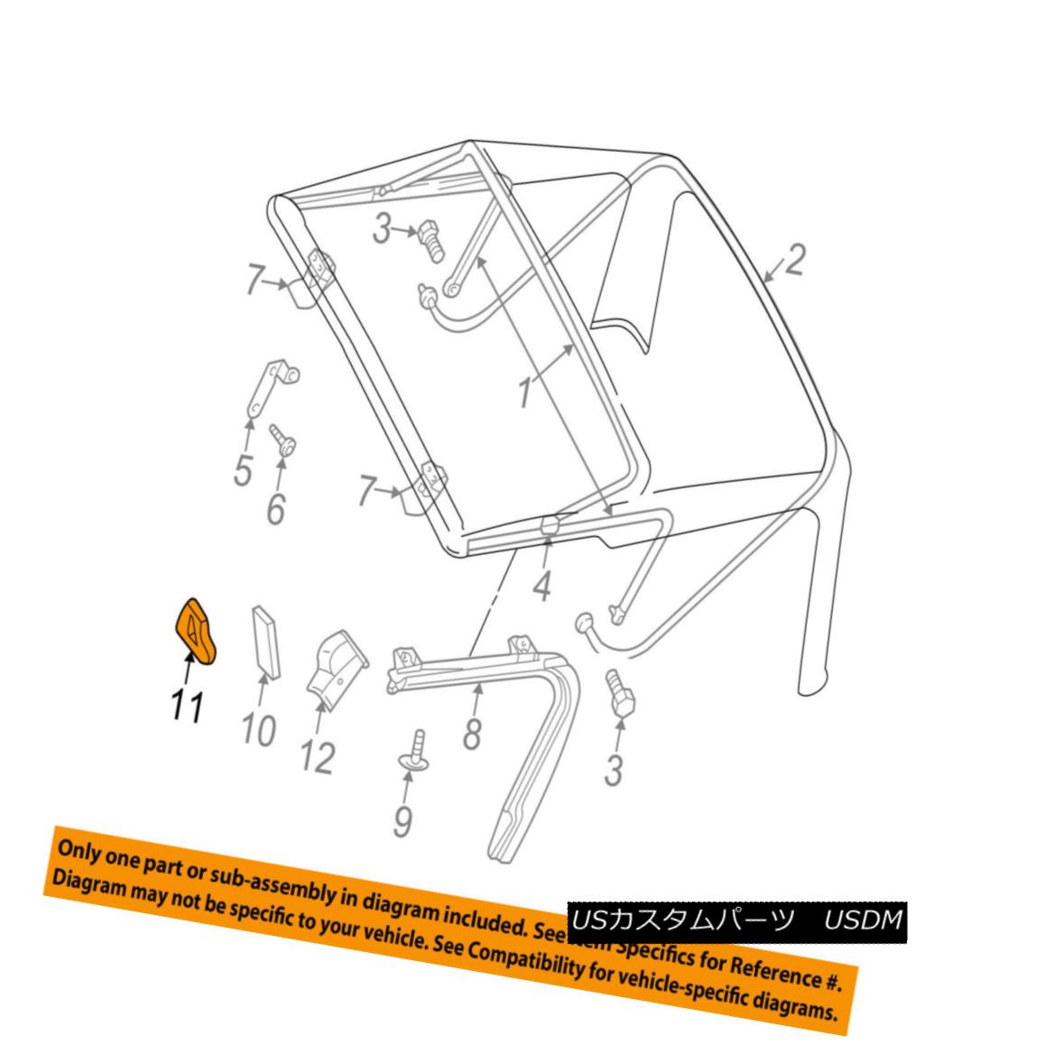 幌・ソフトトップ Jeep CHRYSLER OEM 97-99 Wrangler Convertible/soft Top-Seal Left 5012299AA ジープクライスラーOEM 97-99ラングラー・コンバーチブル/ so ftトップシール左5012299AA 【並行輸入品】