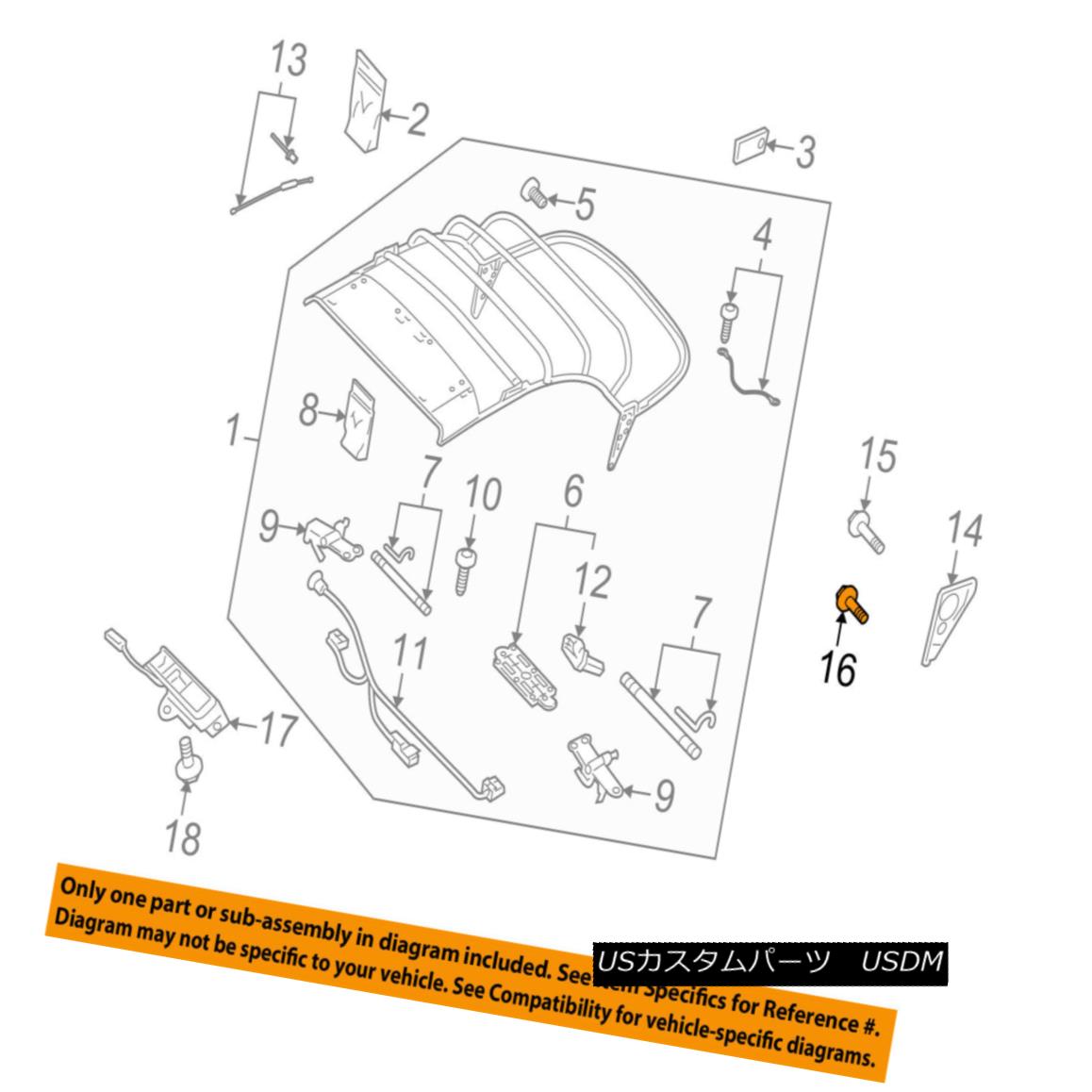 幌・ソフトトップ AUDI OEM 11-12 R8 Convertible/soft Top-Mount Plate Bolt N91043201 AUDI OEM 11-12 R8コンバーチブル/ so ftトップマウントプレートボルトN91043201 【並行輸入品】